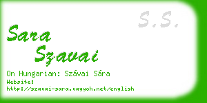 sara szavai business card